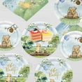 thumbnail image 4 of 150pcs Bear Baby Shower Decorations Include Plates Napkins for Baby Shower Deco Paper Disposable Tableware Set for Kids Boys Serves 50 People, 4 of 4
