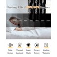 thumbnail image 5 of Black Knot Blackout Curtains, Light Blocking Print Window Curtains, Nautical Striped Monochrome Ocean Thermal Insulated Window Drapes for Living Room Kitchen Cafe 2 Panels, 84"W x 84"L, 5 of 9