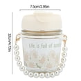 thumbnail image 2 of High Beauty Pearl Chain Water Cup Glass Water Cup Small Fresh Portable Straw Cup, 2 of 2