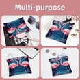 thumbnail image 5 of FeBohao 2 PCS Cosmetic Shrapnel Bag Sturdy Makeup Toiletry Bags Wallet Vegan Leather Compact Large Accessories Trendy Baby Lipsticks Glam Travel Size Cosmetology School Flamingo, 5 of 6