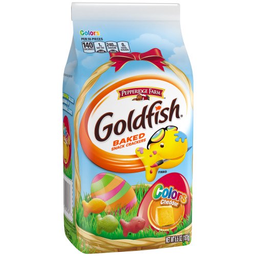 Pepperidge Farm Goldfish Colors Cheddar Crackers, 6.6 oz. Bag, Spring
