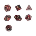 thumbnail image 3 of Juego de 4 dados poliédricos de plástico, cubos de dados poliédricos de aprendizaje con números dorados transparentes para juegos de mesa de enseñanza de matemáticas, color rojo YUNYI BRAND Deportes, 3 of 8