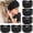Black Color, variant on Wide Headbands for Women, Neutral Knotted Head Wraps Turbans, Large African Style Head Bands Hair Accessories, 6 Pack