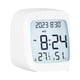 thumbnail image 1 of Reloj despertador digital pequeño de noche, compacto, de 12/24 horas, con temperatura Blanco, 1 of 9