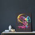 thumbnail image 5 of Sikiie Neon Gothic Skull Moon Print Canvas Decorative Hanging Painting, Anti-shrinkage Hanging Frame, Suitable for Home, Office Wall Decorations, 5 of 6