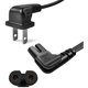 thumbnail image 1 of Chenchen 2 Pack Television Power Cord 90 Degree 2-Prong 6ft Figure 8 C8 for TV Printer Samsung Wall-Mouted Cable de alimentación, 1 of 1