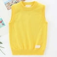 thumbnail image 2 of yocbz Baby Girl Cardigan Sweate Childrens Soft and Comfortable Knitted Thin Vest Boys and Girls Sweaters Yellow,7-8 Years, 2 of 3