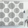 thumbnail image 1 of Ambesonne Orient Shower Curtain, Circular Swirls and Strokes, 69"Wx70"L, Charcoal Grey White, 1 of 2