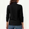 thumbnail image 4 of Turtleneck Sweaters for Women Long Sleeve Knitted Pullover Tops Casual Soft Slim Fit Lightweight 2025 Basic Outfits Black L, 4 of 6