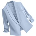 thumbnail image 2 of Soki Women 3/4 Sleeve Blazer Open Front Cardigan Jacket Work Office Blazer, 2 of 5