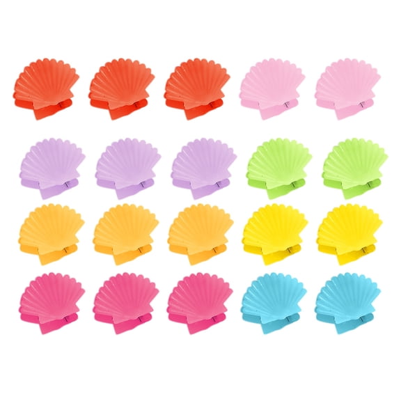Mini Plastic Hair Clips, 20Pcs, Shell Design, Random Colors: 20 Pieces Per Pack， Butterfly Hair Clips Claw Barrettes, Assorted Color Mini Jaw Clip Hairpin Accessories Women, Girls, Kids, Baby, Random