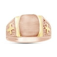 thumbnail image 2 of AFFY Cross Signet Ring Two Tone In 14K Rose Gold Over 925 Sterling Silver, Ring Size 14, 2 of 4