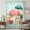 Green, Red, Yellow, variant on Summer Beach Party Sheer Curtains 45" Long for Bedroom, Watercolor Polka Dots Fruits Tropical Yellow Light Filtering Privacy Drapes, Breathable Semi Sheer Short Window Treatment for Kitchen Cafe