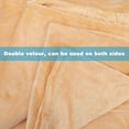 thumbnail image 2 of PBPBOX 1Pc Coral Fleece Flannel Blanket in Khaki with No Lint and Fade Resistant Fabric, 2 of 8