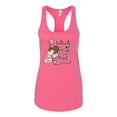 thumbnail image 3 of Teaching is a Work of Heart Pop Culture Ladies Racerback Tank Top, Hot Pink, X-Large, 3 of 5