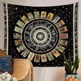 thumbnail image 1 of Tapiz de cartas del Tarot con estrellas, tapiz espiritual, tapiz de astrología del zodíaco, tapiz de constelación de brujas, tapiz estético para colgar en la pared para dormitorio de adolescentes, 1 of 5