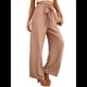 thumbnail image 2 of Pantalones Anchos para Mujer con Bolsillos, Cintura Alta, Nudo Ajustable, Holgados, Informales, para Trabajo y Negocios. Caqui S, 2 of 6