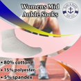 thumbnail image 4 of Yacht & Smith Wholesale Bulk Womens Mid Ankle Socks, Cotton Sport Athletic Socks - Size 9-18, 4 of 6