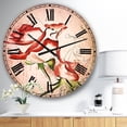 thumbnail image 2 of DesignArt Grande Horloge Murale Aquarelle Roses Rouges Fantastiques, 2 of 2