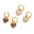 thumbnail image 2 of Guardurnaity 1 par de pendientes de aro de corazón para mujer, colgante de circón brillante, estilo dulce, pendiente exagerado, joyería para boda, Ropa, zapatos y accesorios Miscelánea Blanco Guardurnaity AP017769-02, 2 of 6