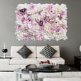thumbnail image 4 of Panel de pared con flores artificiales, decoración para fotografía de privacidad, tapete de pared de 61 x 40 cm rosa claro y brote, 4 of 9