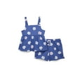 thumbnail image 2 of Wonder Nation Toddler Girls Cotton Poplin Print Peplum Top and Short Set, 2-Piece, Sizes 12M-5T, 2 of 5