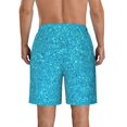 thumbnail image 3 of Disketp Men'S Swim Trunks Hawaiian Breathable Surf Beach Swimsuits Mesh Lining Beach Shorts With Pockets-Blue Glitter, 3 of 9