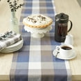 thumbnail image 3 of DII Tri-Color Checkered Cotton Table Runner, French Blue, 14"W x 108"L, 3 of 3