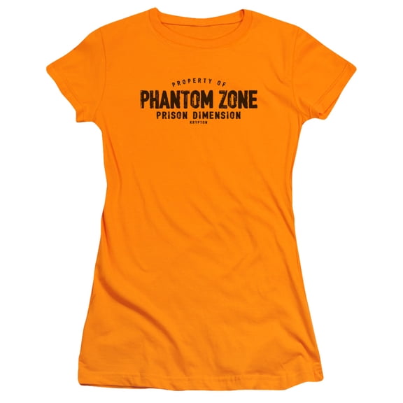 Superman Phantom Zone Junior Women's T-Shirt Sheer Orange