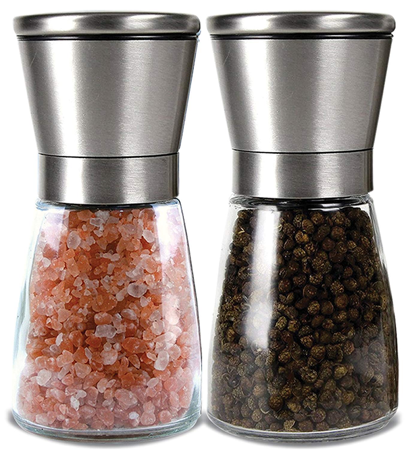 Salt and Pepper Grinder Set Salt and Pepper Shakers Adjustable