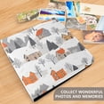 thumbnail image 4 of FORMRS 3 Ring Photo Album 4"x6" Self Adhesive Large Capacity PU Leather Cover, Beige Snow Houses, 4 of 8