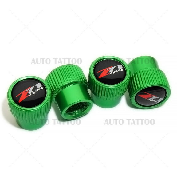 4x Universal Fit Chevrolet Car Z71 Wheel Tire Air Valve Caps Stem Dust Cover Grn