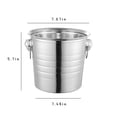 thumbnail image 2 of Vikakiooze Classic Round Ice Bucket Stainless Steel Drink Cooler Beverage Bucket Chill Wine And Beer Family Gathering 101.4oz, 2 of 4