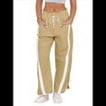 thumbnail image 2 of Pantalones Deportivos Holgados de Pierna para Mujer, Informales, con Cordón Ajustable y Cintura Elástica, en Colores Contrastantes, Estilo Y2K. Caqui M, 2 of 8