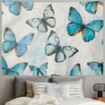 thumbnail image 2 of PIKWEEK Tapestry Wall Hanging Watercolor Blue Butterfly  Wall Tapestries for Dorm Living Room Bedroom Decoration Painting, 2 of 6