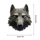 thumbnail image 2 of Escultura de cabeza de animal montada en la pared - estatua de busto de lobo/leopardo/oso, decoración de arte de resina para salón, dormitorio, oficina, bar, 2 of 6