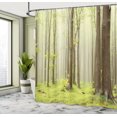 thumbnail image 5 of Ambesonne Spring Shower Curtain, Misty Beech Forest Photo, 69"Wx70"L, Brown Green, 5 of 5