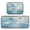 Watercolor Blue Butterflies, variant on 2-Piece Kitchen Rugs Set Non-Slip Mats Carpet Floor for Kitchen, Bathroom (19.7"x27.6" & 19.7"x47.2") Red Berries and Robin Birds