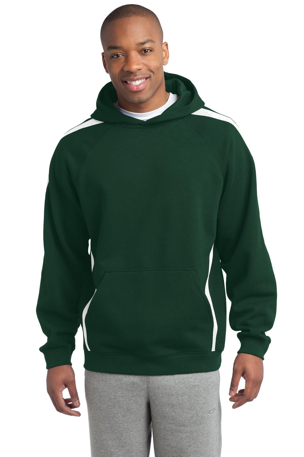 SportTek Sleeve Stripe Pullover Hooded Sweatshirt