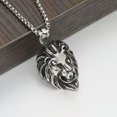 thumbnail image 5 of EOEMY Punk Lion Head Pendant Necklace For Men Gothic Jewelry Stainless Steel Chain 24"-Silver, 5 of 5