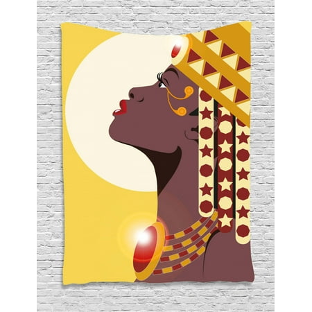 Queen Tapestry Beautiful Sexy African Woman Princess With Crown