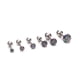thumbnail image 3 of Pendientes sencillos de circonita de tres garras de joyería Pendientes de tornillo de acero inoxidable, 3 of 5