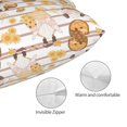 thumbnail image 3 of Pofeuu Cute Bee Gnome2 Print Polyester Microfiber Plush Pillowcases, Super Soft and Cozy Pillow Case Covers with Envelop Closure（Pillow core not included）-20"x30", 3 of 6