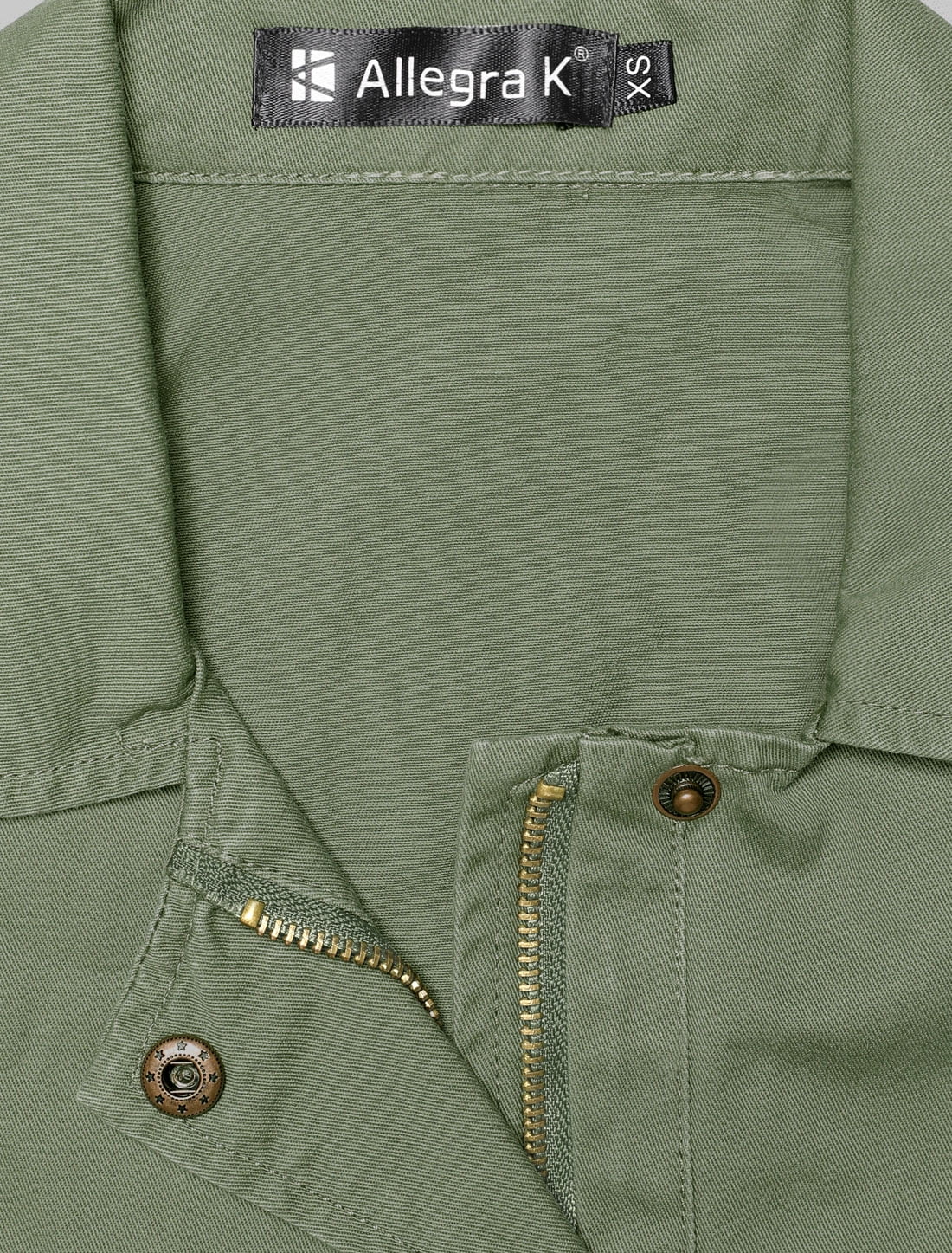 DARING DIVA Women Functional Pockets Drawstring Waist Cargo Vest 3XL Green