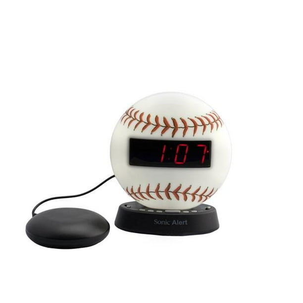 Sonic Alert Sbw100bbss The Sonic Glow Baseball Alarm Clock With Recorable Alarm Sonic Bomb Bed Shaker Walmart Com Walmart Com