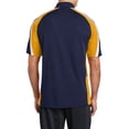 thumbnail image 5 of Mafoose Men's Tricolor Micropique Sport-Wick® Polo True Navy/ Gold/ White Medium, 5 of 5