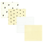 Luvable Friends Hudson Baby Flannel Receiving Blankets 4pk, Golden Bees