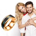 thumbnail image 3 of Fashion New Physical Intelligent Temperature Couple Ring Mood Display Ring Magic, 3 of 3