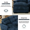 thumbnail image 4 of Wiilayok 110" U Shaped Cloud Couch Modular Sectional Couches for Living Room Fluffy Chenille Deep 4 Seat Sofa Set with Double Chaise & Memory Foam, Blue, 4 of 9