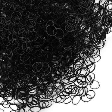 1000 PCS Elastic Hair Bands,Black Mini Rubber Bands for Hair,Non-slip Rubber Bands,Small Soft Elastic Black Hair Ties,Hair Rubber Bands for Kids Hair,Braids Hair,Wedding Hairstyle